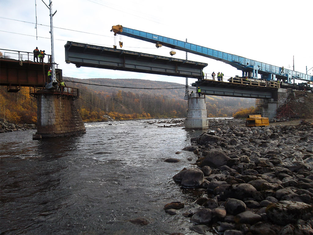 Капитальный ремонт моста через р. Северная Кола на 1436км линии Санкт-Петербург - Мурманск